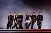BTS performs on a stage in central Seoul on March 21.
