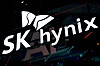 The logo of SK hynix is seen at a booth before a public briefing on the development vision for advanced industry cluster in Gwangju on June 30.