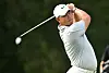 Tom Kim tees off on the 13th hole during the second round of the John Deere Classic golf tournament held in the United States on July 3.