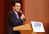 An Min-suk, then-elected Gyeonggi’s education superintendent, speaks in Suwon, Gyeonggi, on June 15.