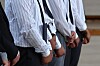 Students from Paichai High School hold apology statement at Gwangju Jeil High School in Gwangju on July 7 over their chanting at a recent baseball match.
