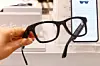 A pair of AI-powered glasses is seen at a department store in central Seoul on May 25.