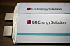 Battery cells with the logo of LG Energy Solution are displayed at the company headquarters in Seoul on April 23, 2024.