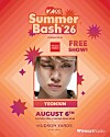 Poster informing Yeonjun's appearance at Z100 Summer Bash