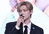 Tomorrow X Together's Yeonjun speaks during an event for children in western Seoul on April 29.