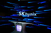 A logo of Semiconductor and memory chip company SK hynix is seen during the company's debut at the Nasdaq market in New York, on July 10.