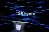 A logo of Semiconductor and memory chip company SK hynix is seen during the company's debut at the Nasdaq market in New York, on July 10.
