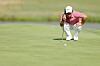 Tom Kim of Korea lines up a putt on the sixth green during the third round of the 126th U.S. Open at Shinnecock Hills Golf Club on June 20 in Southampton, New York.