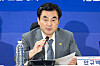 Defense Minister Ahn Gyu-back speaks during a consultation session between the government and the ruling Democratic Party at the National Assembly in western Seoul on July 16.