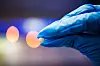 A person poses with a Wegovy pill, semaglutide tablet, in this picture taken in Pennsylvania on June 16.