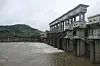 Gunnam Dam in Yeoncheon County, Gyeonggi, discharges water on July 15.
