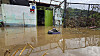 A house in Asan is seen flooded on July 22.