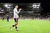 Son Heung-min of the Los Angeles FC reacts after the team's win against the Real Salt Lake at BMO Stadium on July 22 in Los Angeles, California.