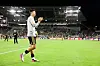 Son Heung-min of the Los Angeles FC reacts after the team's win against the Real Salt Lake at BMO Stadium on July 22 in Los Angeles, California.