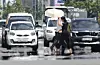 Heat haze is seen on road in Ulsan, southeastern industrial city, on July 23.