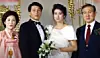 Now-SK Group Chairman Chey Tae-won, second from left, and then-wife Roh Soh-yeong, second from right, are seen during their wedding ceremony in 1988. Late-President Roh Tae-woo is seen far-right as a father to Roh Soh-yeong.