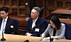Former President Yoon Suk Yeol, center, is seen during a legal proceeding held at the Seoul Central District Court in southern Seoul on July 27.