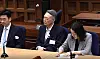Former President Yoon Suk Yeol, center, is seen during a legal proceeding held at the Seoul Central District Court in southern Seoul on July 27.