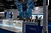 Workers at the booth for Chinese chip producer ChangXin Memory Technologies, also known as CXMT, wait for visitors at the 21st China International Semiconductor Expo in Beijing on Nov. 20, 2024.