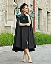 Marina Neretina poses for a photo at her graduation ceremony at Ewha Womans University in Seodaemun District, western Seoul.