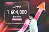 SK hynix stock price is seen at a trading room of Hana Bank in central Seoul on July 31.