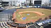 Wide view of an empty baseball stadium with field, seating, and scoreboard at Changwon NC Park.
