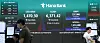 Hana Bank dealing room screens show KOSPI and market data after a steep opening decline in Seoul.