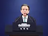 Kim Yong-beom, presidential chief of staff for policy, speaks at the Blue House in central Seoul on July 22.