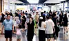 People crowd an indoor shopping complex in Seoul on Aug. 2.