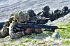 Soldiers from Marine Corps participate in a drill in Pohang, North Gyeongsang, on April 27.