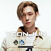 Poster for Yeonjun's first pitch at Dodger Stadium in California on Aug. 13