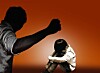 An image shows a father-like figure abusing a child