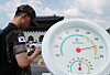 A thermometer's reading points to nearly 40 degrees Celsius (104 degrees Fahrenheit) in Jongno District, central Seoul, on Aug. 7.