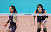 Lee Jae-yeong, right, and Lee Da-yeong play for the Heungkuk Life Insurance Pink Spiders in the V-League in an undated file photo.