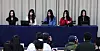 뉴진스, 전속계약 해지 관련 기자회견 (서울=연합뉴스) 김성민 기자 = 걸그룹 뉴진스가 28일 오후 서울 강남구 스페이스쉐어 삼성역센터에서 열린 전속계약 해지 관련 기자회견에 참석해 있다. 왼쪽부터 해린, 다니엘, 민지, 하니, 혜인. 2024.11.28 [공동취재] ksm7976@yna.co.kr/2024-11-28 20:52:40/