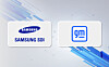 The logos of Samsung SDI and General Motors