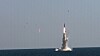 A submarine-launched ballistic missile is fired in waters by Korean military on Sept.15, 2021. // 우리나라가 자체 개발한 잠수함발사탄도미사일(SLBM)의 잠수함 발사시험이 15일 국내 최초로 성공했다. 이날 악천후 속에서 실시된 SLBM의 잠수함 발사시험 성공은 세계 7번째다. 사진은 15일 도산안창호함에 탑재돼 수중에서 발사되는 SLBM 발사 모습. (국방부 제공) 2021.9.15/뉴스1