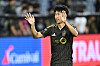Los Angeles FC forward Son Heung-Min gestures to fans after defeating Querétaro in a Leagues Cup football match on Aug. 12, 2026, in Los Angeles.