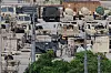U.S. military vehicles parked at a base in Dongducheon, Gyeonggi, on August 13, ahead of the annual Ulchi Freedom Shield exercise