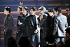 BTS perform during the 64th Annual Grammy Awards show in Las Vegas, Nevada on April 3, 2022.