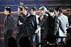 BTS perform during the 64th Annual Grammy Awards show in Las Vegas, Nevada on April 3, 2022.