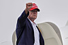 Caption: President Donald Trump gestures as he boards Air Force One at Morristown Airport, Sunday, Aug. 16, 2026, in Morristown, N.J. (AP Photo/Julia Demaree Nikhinson)/2026-08-17 07:26:55/