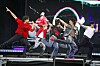 Members of Stray Kids perform during the Governors Ball Music Festival on June 6 at Flushing Meadows Corona Park in the Queens borough of New York.
