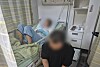 A family rescued from the site of a landslide at an apartment complex in Okpo-dong, Geoje, South Gyeongsang, is hospitalized at a nearby hospital on Aug. 17.