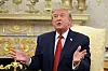 U.S. President Donald Trump speaks as he hosts 16-year-old lifeguard Ryder Williams, who saved a child off the coast of Santa Cruz, California, last month, Nathaniel Rai, the child saved by Williams, and Nathaniel's family members in the Oval Office at the White House in Washington, D.C., U.S., August 17, 2026. REUTERS/Kylie Cooper/2026-08-18 04:42:07/