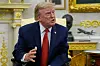 President Donald Trump speaks as he meets with lifeguard Ryder Williams in the Oval Office of the White House, Monday, Aug. 17, 2026, in Washington. (AP Photo/Manuel Balce Ceneta)