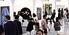 Visitors walk among contemporary artworks at Frieze Seoul 2025 in Seoul.