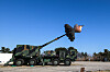 A K9 Mobile Howitzer, or K9MH, conducts a firing test in an undated photo.