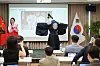 Students participate in a special lecture on hanbok, traditional Korean attire.