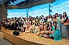 International students and university officials pose for a photo at Sahmyook University’s welcome party for international students, held on April 28 2025. The university is launching an open major program for international students in the second semester of 2026.